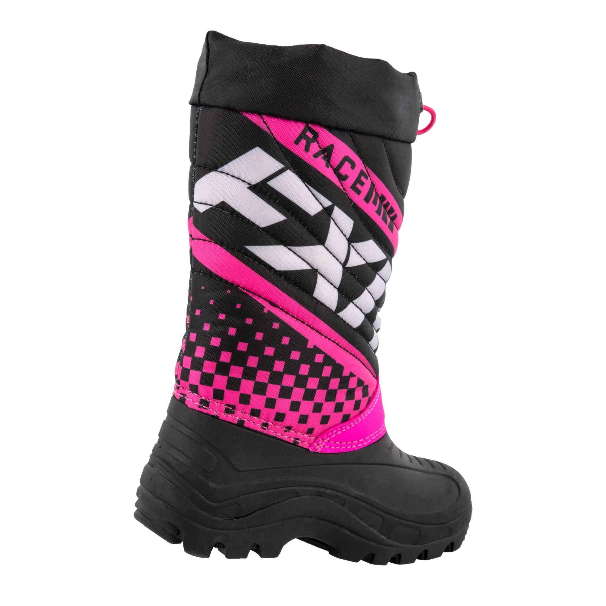 FXR Youth Boost Snowmobile Boots Black/Fuchsia