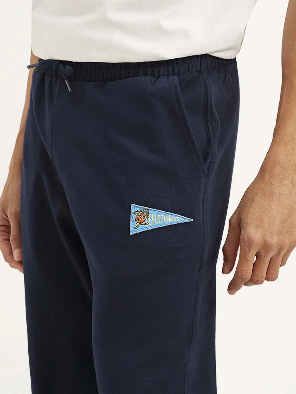 Men's Navy Solid Utility Joggers
