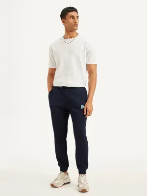 Men's Navy Solid Utility Joggers