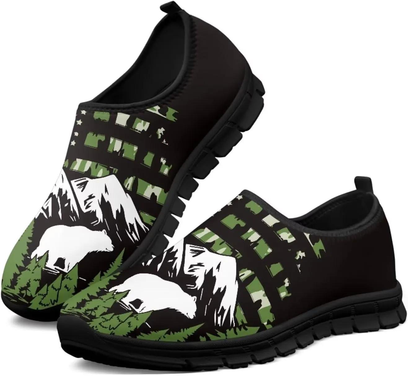 Men's Walking Shoes Lightweight Sneakers Walking Casual Comfortable Travel Shoes Black Sole