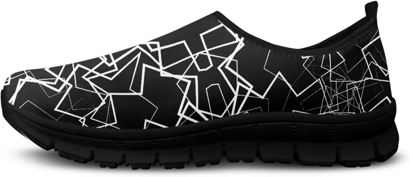 Men's Walking Shoes Lightweight Sneakers Walking Casual Comfortable Travel Shoes Black Sole