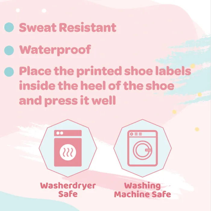 Shoe Labels Pack - Solid Red
