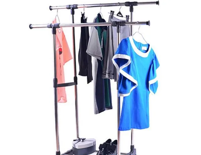 Stainless Steel Mobile Clothes Rack