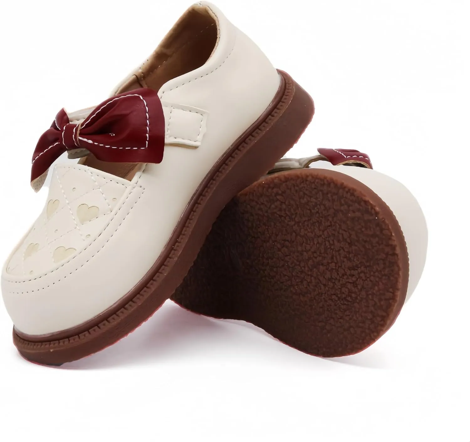 Toddler& Little Girls Dress Shoes Little Girls Loafers School Uniform Mary Jane Flats Little Girls Flower Dress Party Dance Performance Shoes Thick Non-Slip Sole Casual Shoe